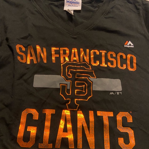 NWT! Majestic San Francisco Giants baseball women’s short sleeve top Small - Picture 8 of 9